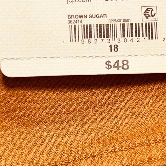 a.n.a. Women's Stretch High-Rise Straight Brown Sugar Corduroy Pants Size 18 NWT - Picture 6 of 11